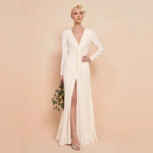 Reformation Gatsby dress ivory size 0